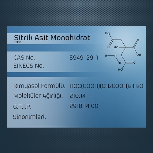 Sitrik Asit Monohidrat